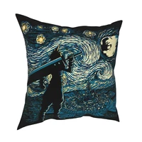 starry fantasy van gogh final fantasy pillow cover home decorative cushions throw pillow for living room double sided printing