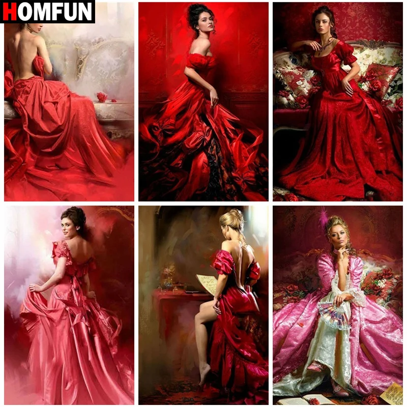 HOMFUN 5d алмазная живопись камни в форме ромба/круглый &quotперсонажа с красивыми