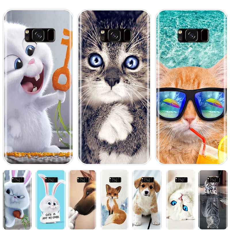 

Phone Case For Samsung Galaxy S3 S5 S6 S7 Edge S8 S9 Plus Soft TPU Silicone Cute Animals Back Cover Samsung Galaxy Note 4 5 8 9