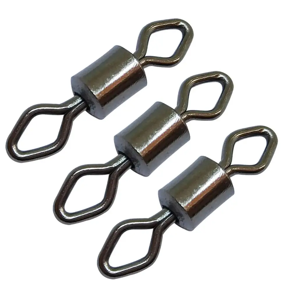 20pcs Fishing Swivels Diamond Eye Rolling Swivel Connector Stainless Steel Carp Tackle | Спорт и развлечения