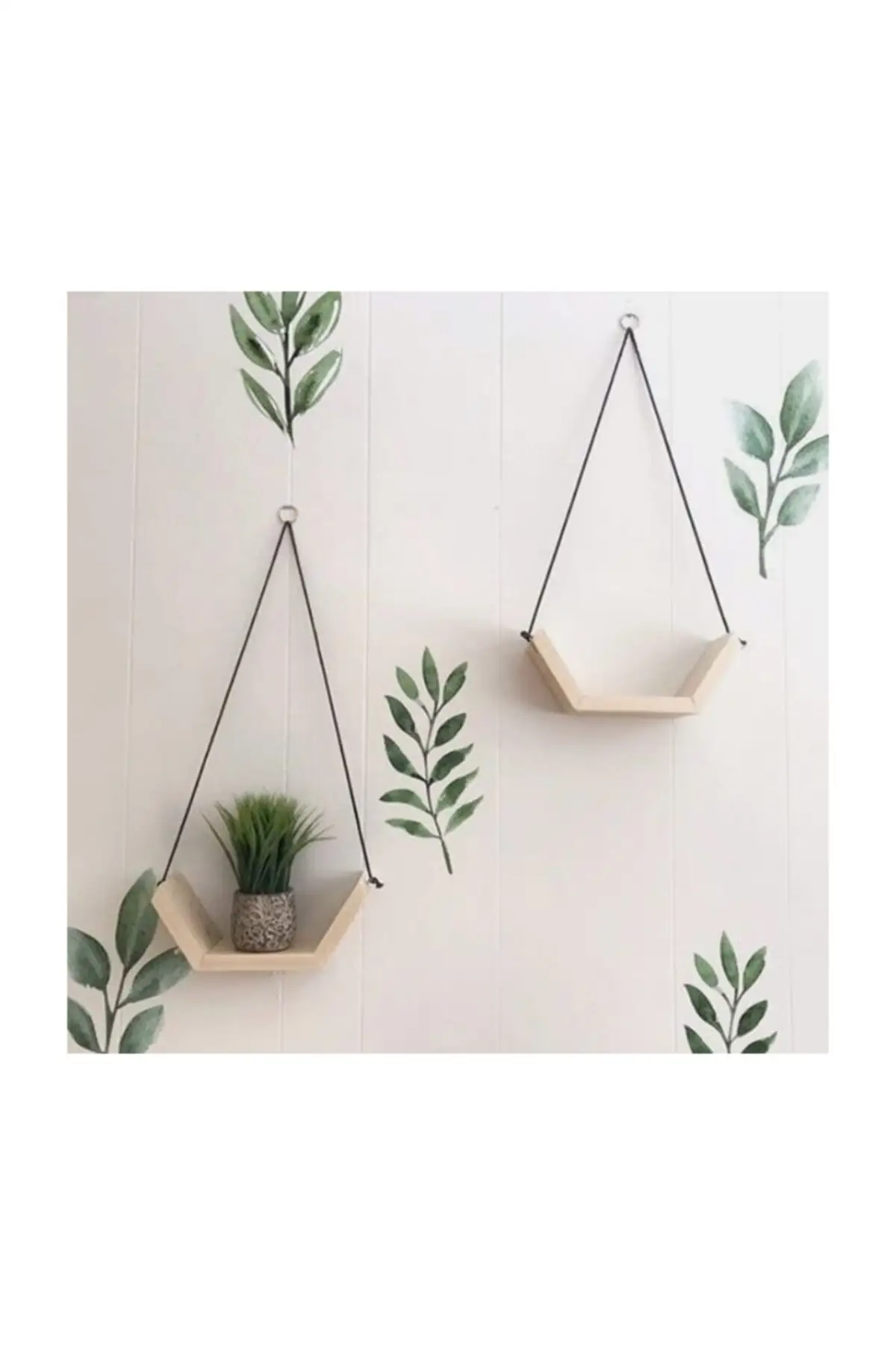

Decorative Mini Pendant Wooden Shelf 2 Pieces