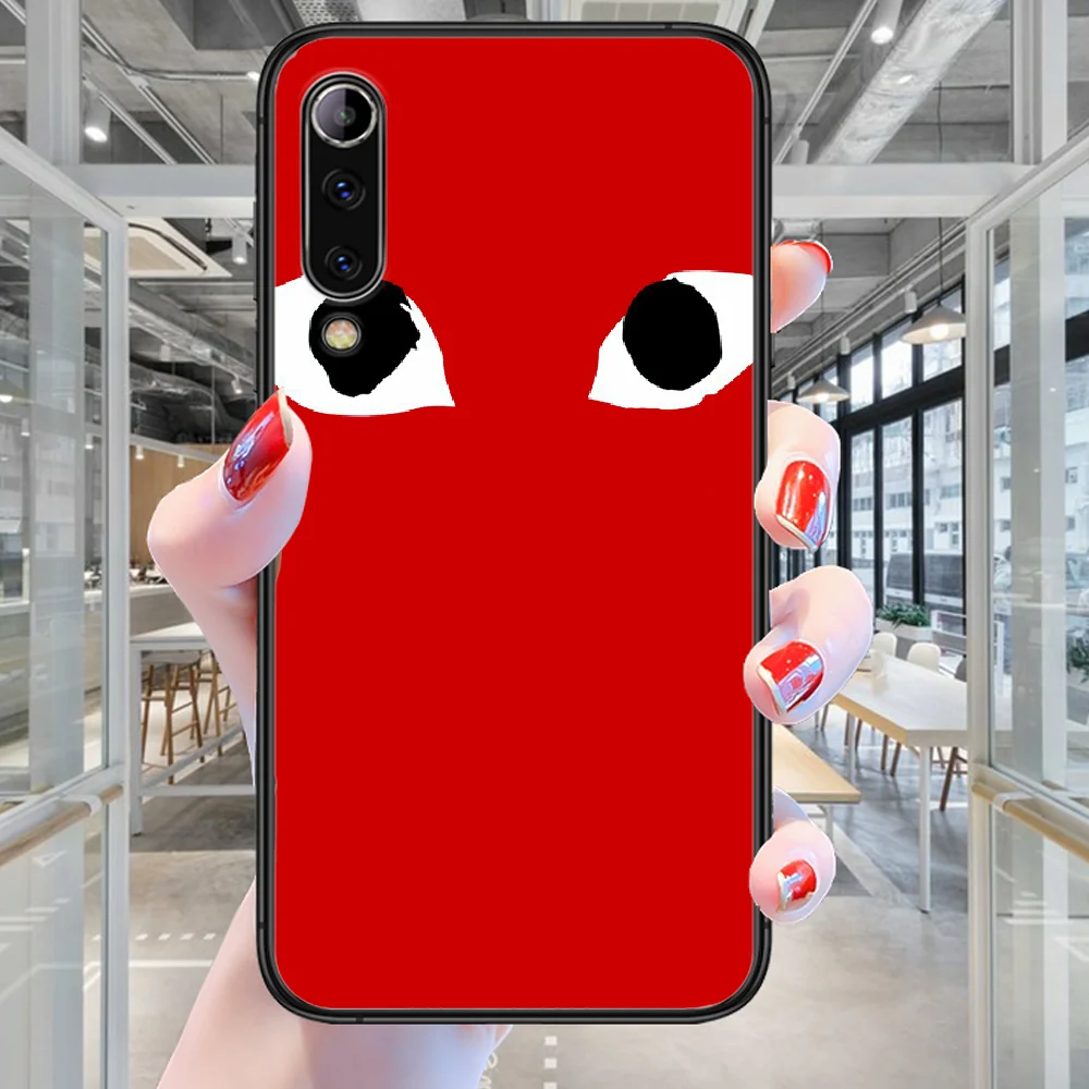 

Luxury Fashion Heart Brand Phone Case For Xiaomi Mi Note 10 A3 9 MAX 3 A2 8 9 Lite Pro Ultra black Shell Painting Cover Trend