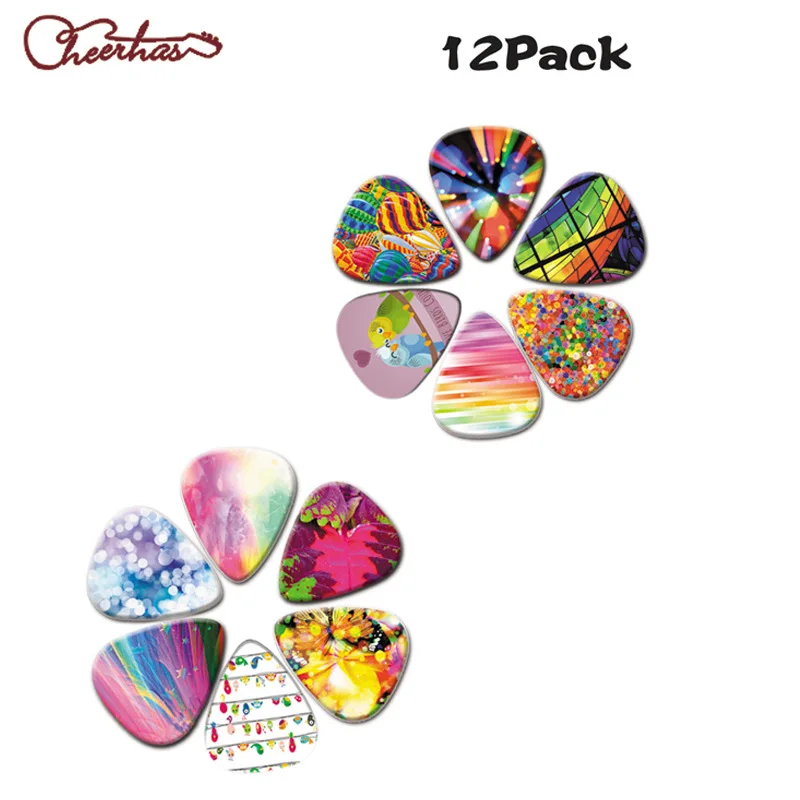 12 шт. медиаторы для гитары аксессуары музыкальных инструментов Подарочная