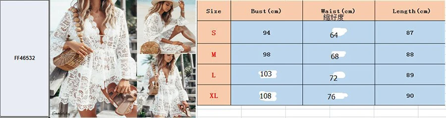 

New Summer Women Bikini Cover Up Floral Lace Hollow Crochet Swimsuit Cover-Ups Bathing Suit Beachwear Tunic Beach Dress Hot