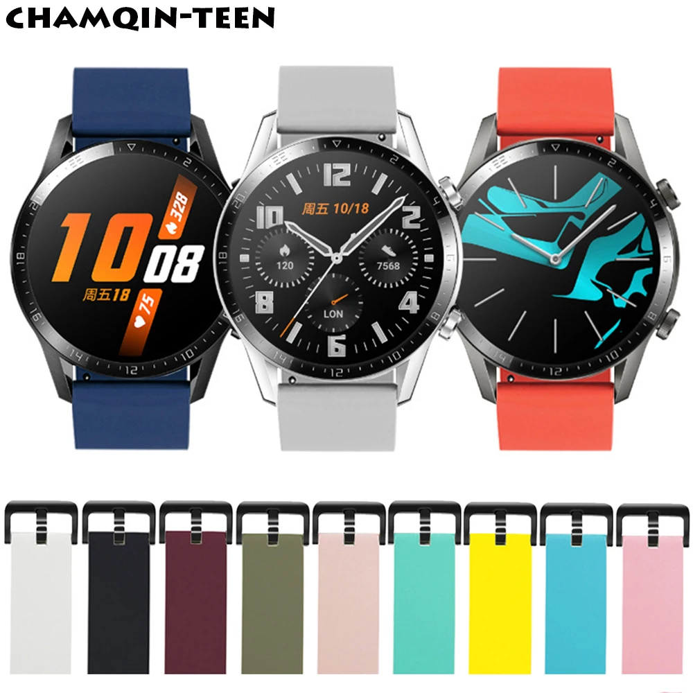 

Ремешок 20/22 мм для Samsung Active 2 Band для Amazfit GTR 47 мм huawei watch gt 2 42 мм, силиконовый браслет для Huawei Samsung