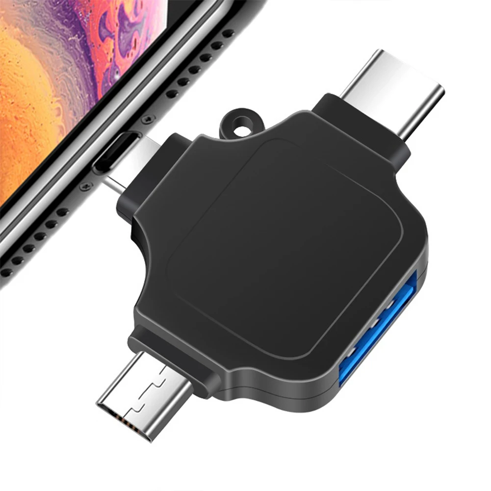 

3-в-1 мини OTG кардридер для Apple Type-C Android мобильный телефон USB 3,0 высокоскоростной Многофункциональный USB Type c адаптер