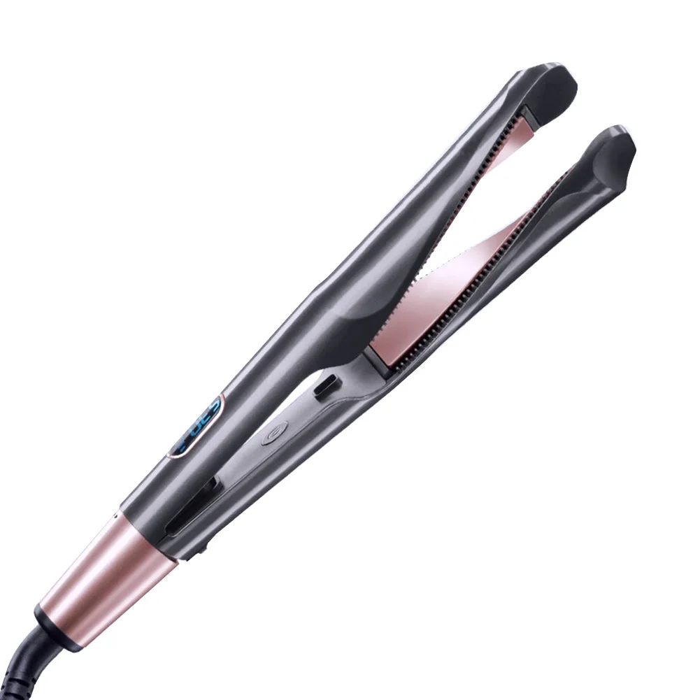 2 In 1 Hair Curling Iron Salon LED Display Tourmaline Ceramic Multipurpose Quick Heating Straightening Styling Tool Dual Voltage |