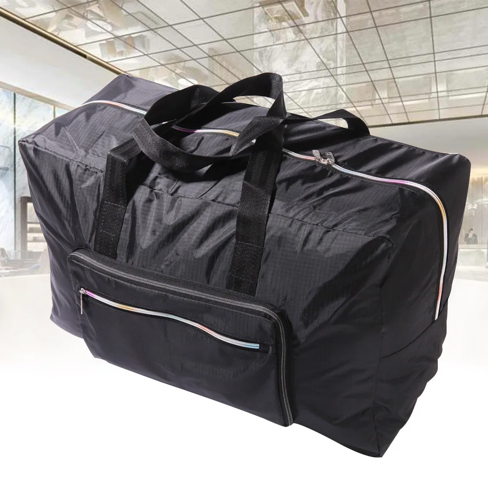 

Foldable Washable Duffle Cartoon Printing Zipper Travel Bag Organizer Laundry Wear Resistant Parachute Fabric Large Capacity