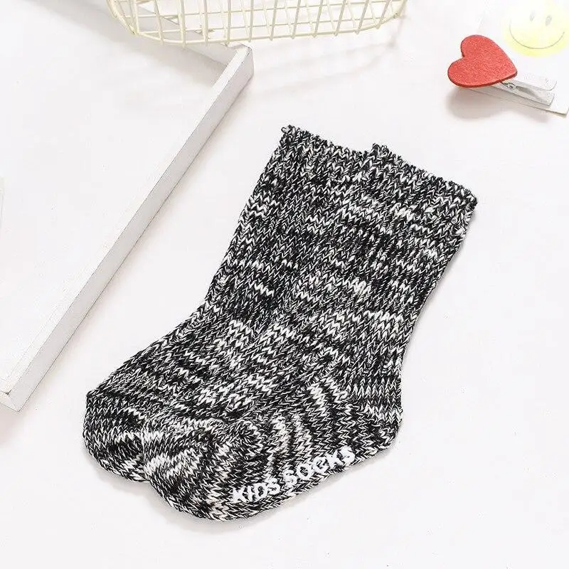 

1 Pairs Cotton Baby Socks Winter Knit Warm Non-slip Floor Sock Newborn Comfortable Socks Mix Color Infant Sock 0-4Y