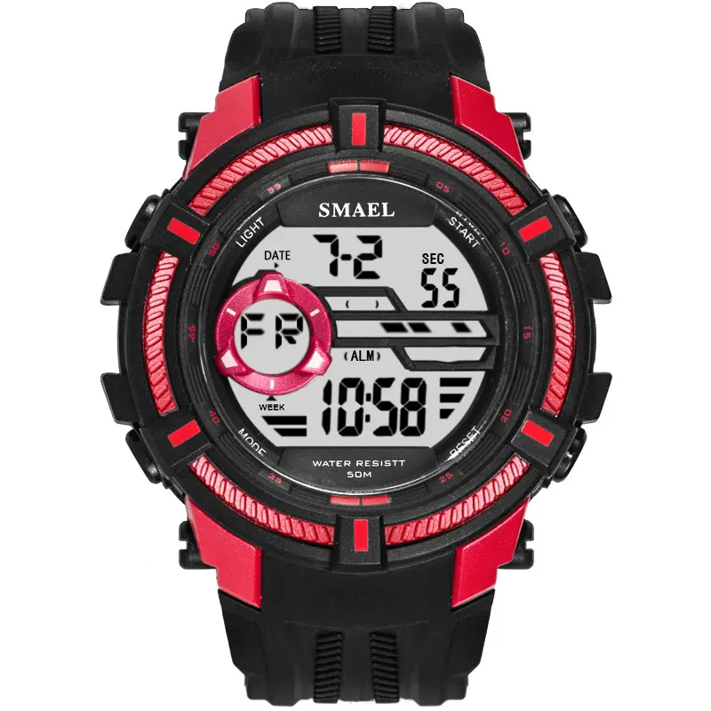 New Men Sport Watches SMAEL Led Digital Watch Big Dial S Shock Casual Clock Wristwatches Waterproof erkek kol saati | Наручные часы