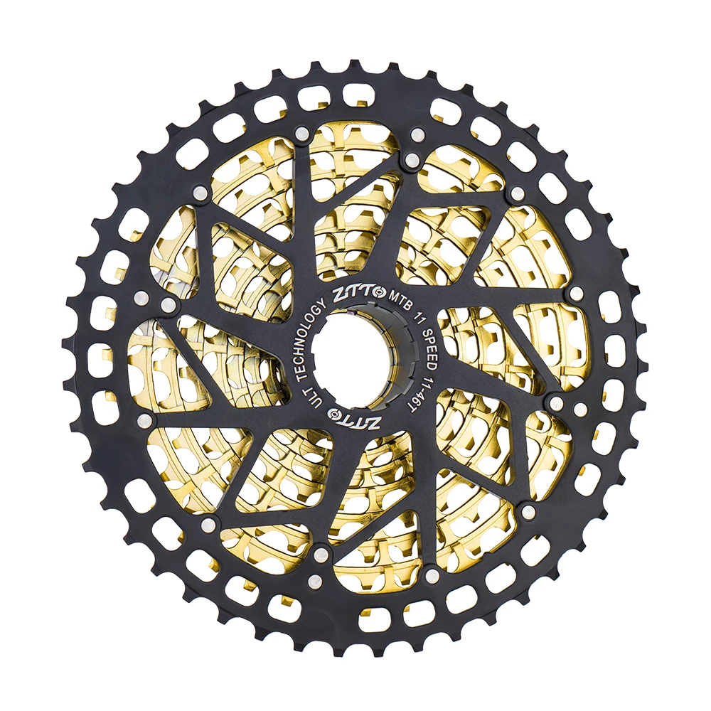 Сверхлегкая кассета ZTTO MTB 11 скоростей 11-46T Радужная k7 горная в 46T Звездочка