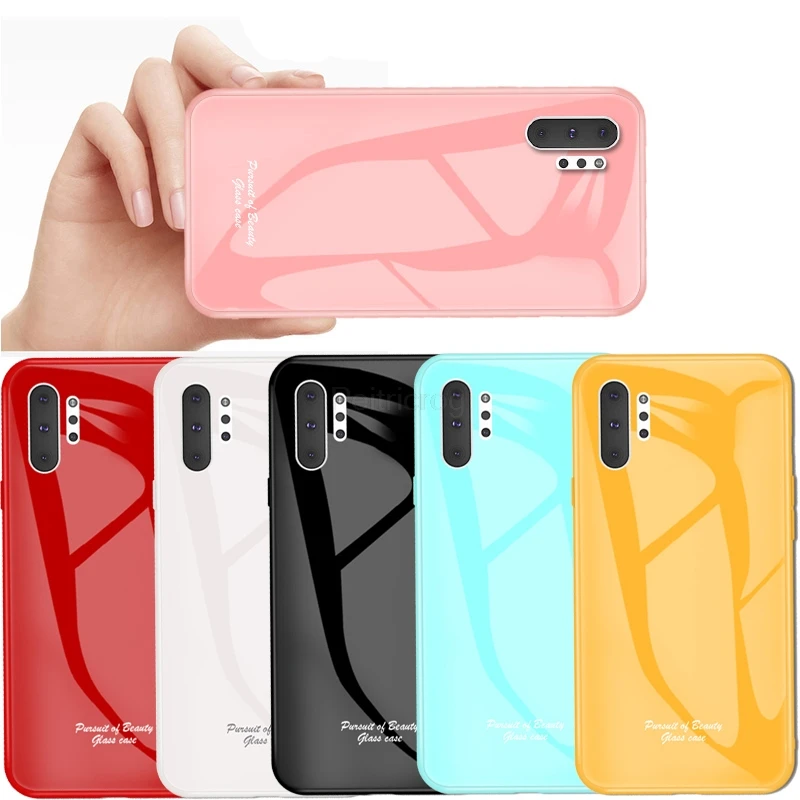 Роскошный чехол из закаленного стекла карамельных цветов для Samsung Galaxy S10 S10E S9 S8 Plus