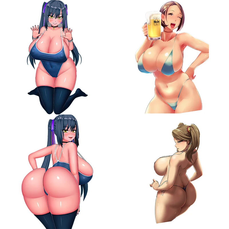 

Бикини Three Ratels, Пляжная Сексуальная девушка, ПВХ аниме наклейка для капота автомобиля, ноутбука, мотора, подарок, Декор для дома, наклейки