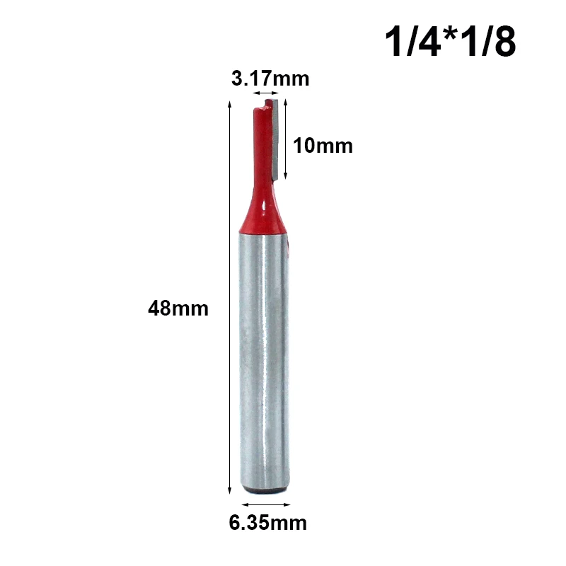 Концевая фреза LA VIE MC01012 с хвостовиком 1/4 дюйма и 6 35 мм прямая одним двумя лезвиями