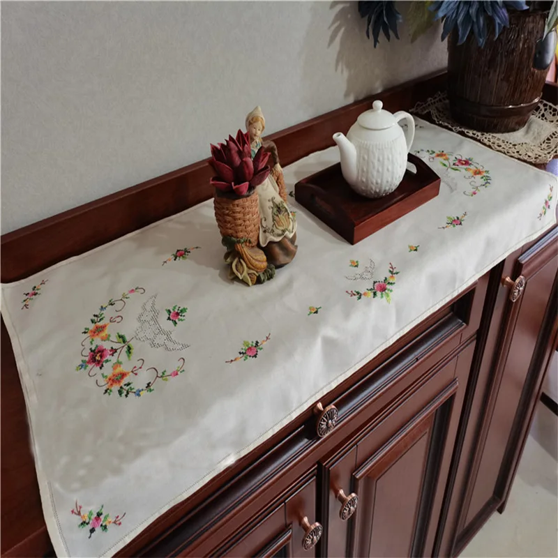 

Retro Embroidery Table Place Mat Pad Cloth Pot Cup Holder Pan Coaster Wedding Dining Christmas Tea Doily Kitchen Decoration