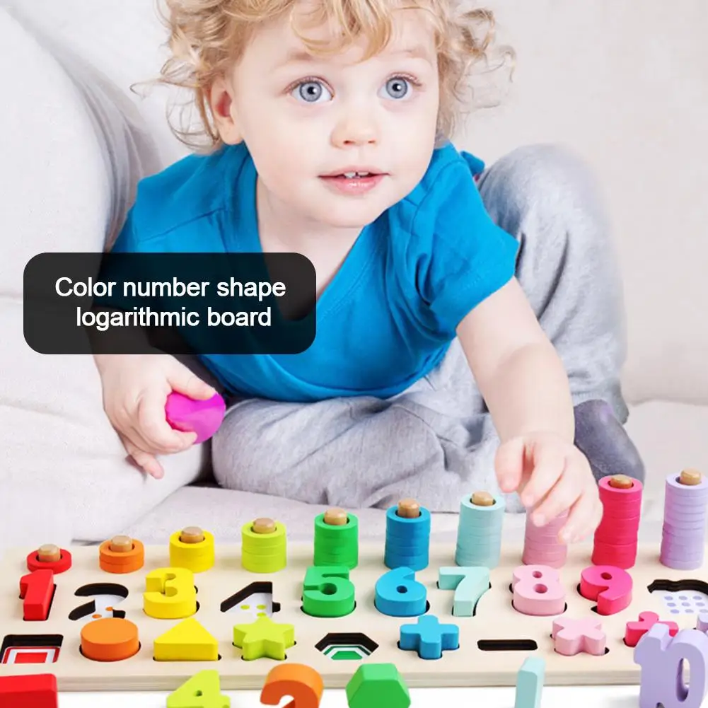 Деревянный три в одном цвет математические формы разложения логарифмическая