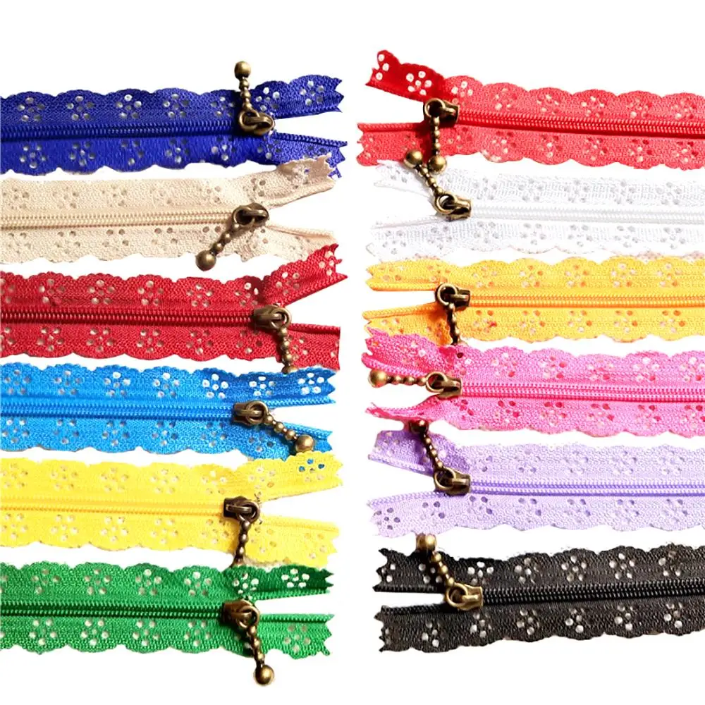 5/10 шт. 20 см 3 # красочные высокое качество нейлон катушки с цветком на молнии пошив
