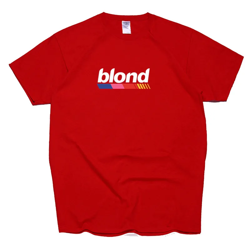 T146B-red Мужская футболка Frank Ocean Blonde хип-хоп Rap, футболка унисекс, хлопок, футболка Homme Singer Harajuku, рубашка - Цвет: T146B-red
