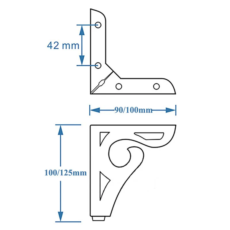 4 шт. Золотые/черные/Серебряные железные полые ножки для дивана стойка шкафа