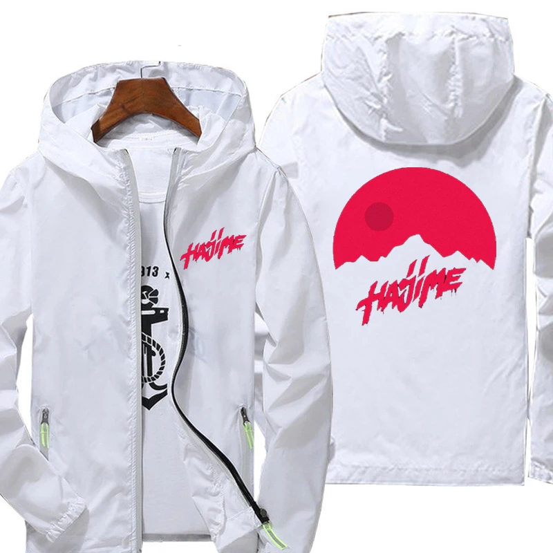 

Hajime Miyagi Andy Jacket women Autumn reflective zipper Windbreaker waterproof Jackets men street Hooded thin Coats Male 2022