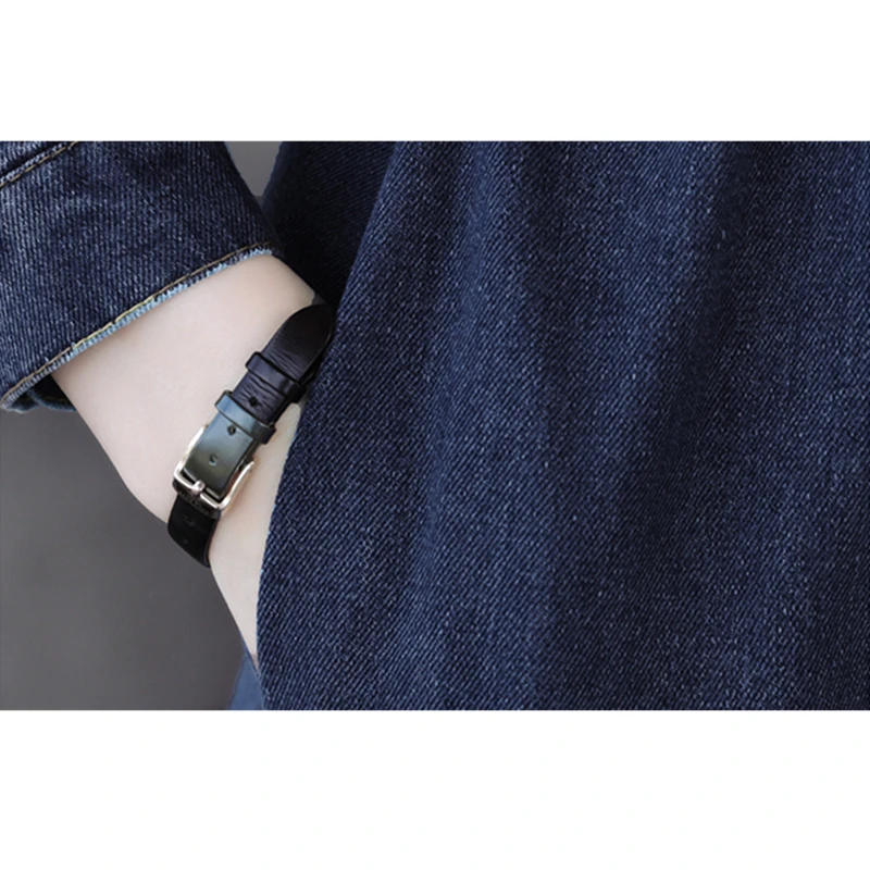 Женское джинсовое платье с длинным рукавом эластичной талией | Женская одежда