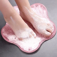 silicone bath foot massage pad mat shower back massage cushion brush suction cup bathroom non slip bath mat anti skid pad