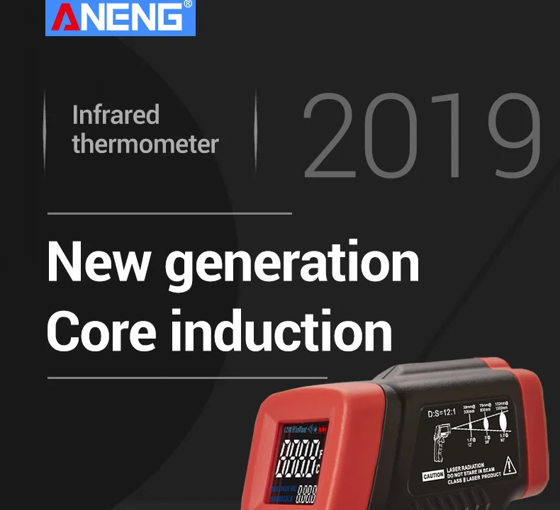 ANENG GM550B+ цифровой инфракрасный термометр, гигрометр, метеостанция, измеритель температуры, измеритель влажности, лазерный термометр