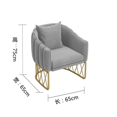 

Luxury Simple iron small family single double leisure sofa clothing shop milk tea shop reception area negotiation table chair