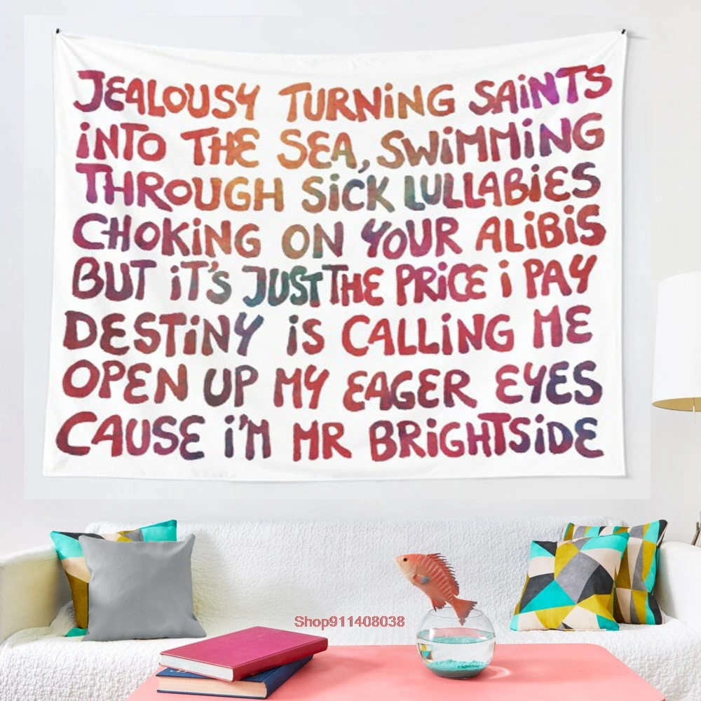 

Настенный Гобелен mr brightside, настенный гобелен, настенная подвесная стена, искусство, покрывало, постельное белье, занавеска, персонализирова...