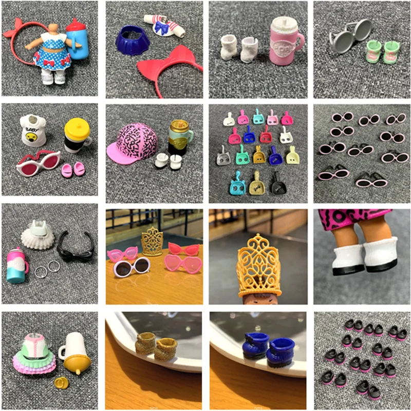 Оригинальные аксессуары LOL одежда очки обувь бутылка корона для куклы сделай сам