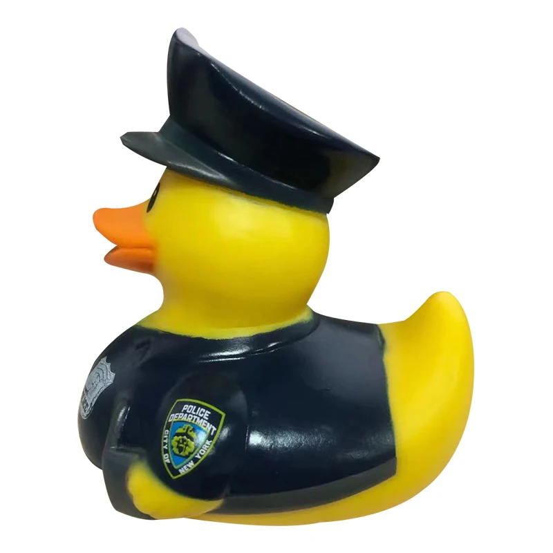

ESALINK 8-12Cm Bath Toys Rubber Duck Police Duck Water Toy Creative Cartoon Shower Floating Toy Baby Toys For Girls