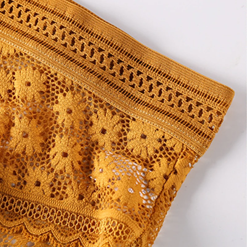 Комплект нижнего белья женский кружевной бесшовный бюстгальтер ультратонкие