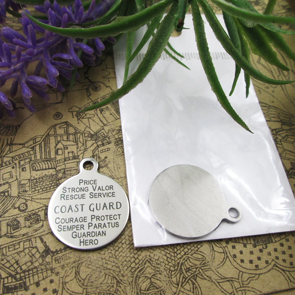 10 шт.-&quotколлаж слов береговой охраны&quot подвески из нержавеющей стали больше