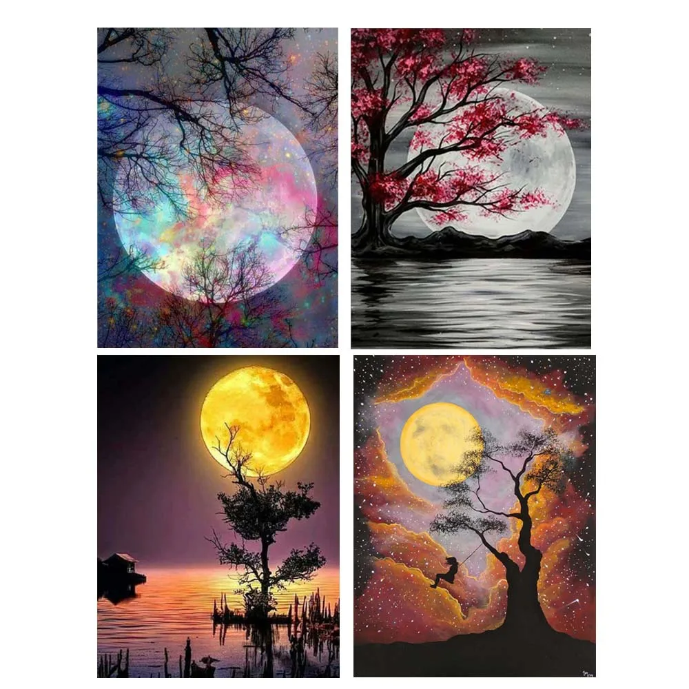 DPF Алмазная вышивка с Луной алмазная живопись крестиком Набор для алмазной