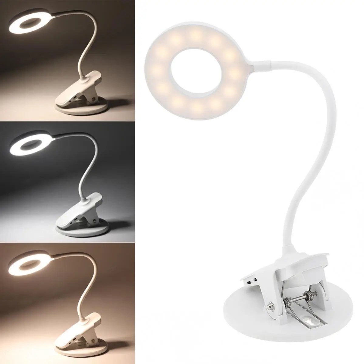 

Rechargeable Reading Light LED Desk Lamp Eye Protection Book Light 3 Brightness Touch Control Dimmable Reading Lamp