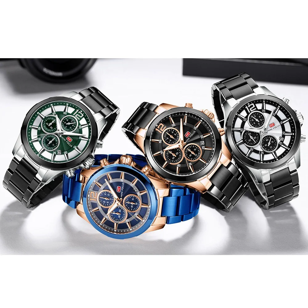

MINIFOCUS Men Watch Top Luxury Brand Sport Watches Mens Quartz Wristwatch Male Clock Relogio Masculino MF0237G.03