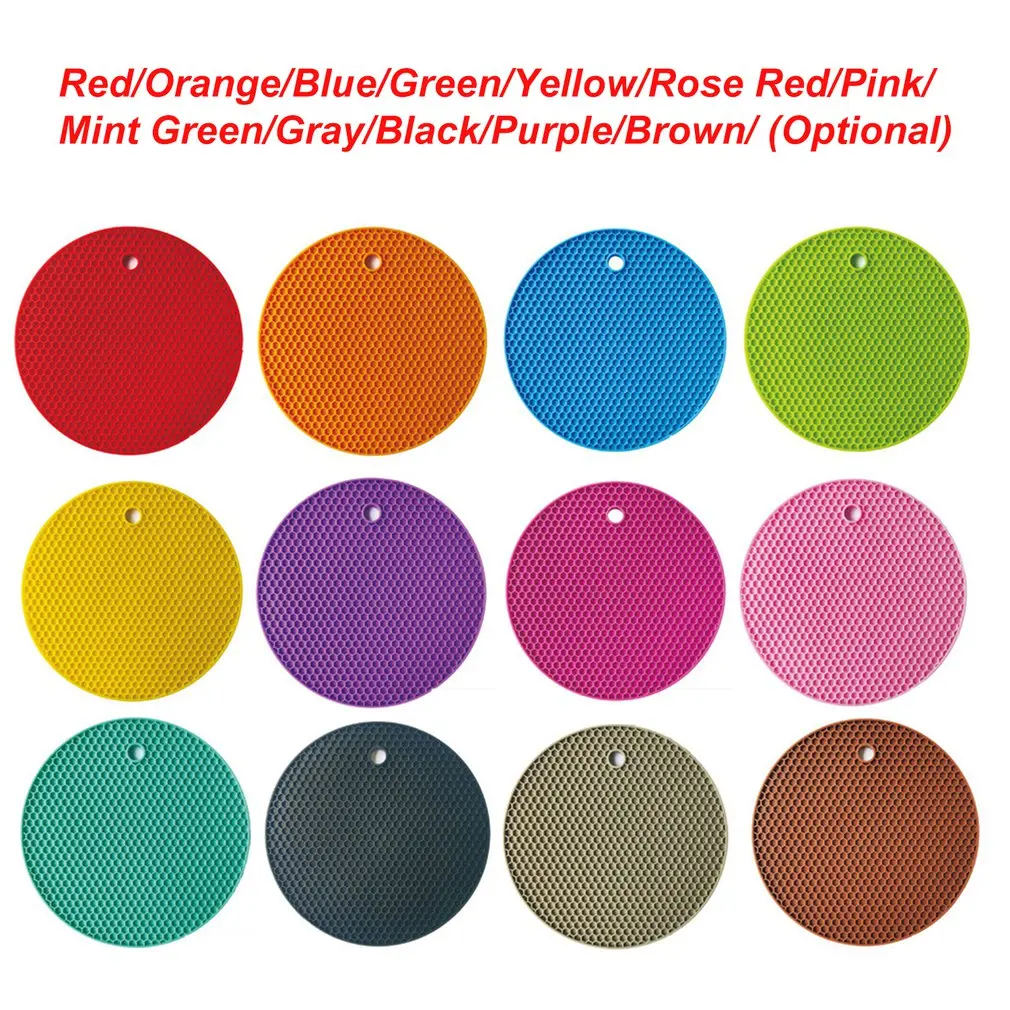 Сверхтолстая силиконовая матовая подставка круглые сотовые Горячие прокладки