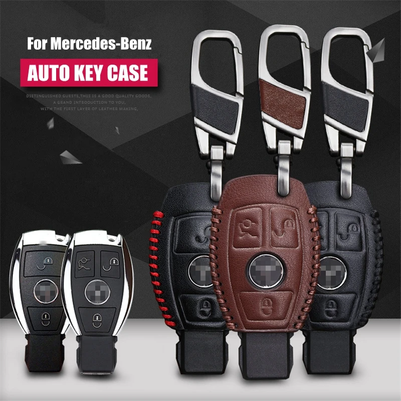 Чехол LUNASBORE из натуральной кожи для автомобильного ключа чехол Mercedes W203 W210 W211 C E S CLS