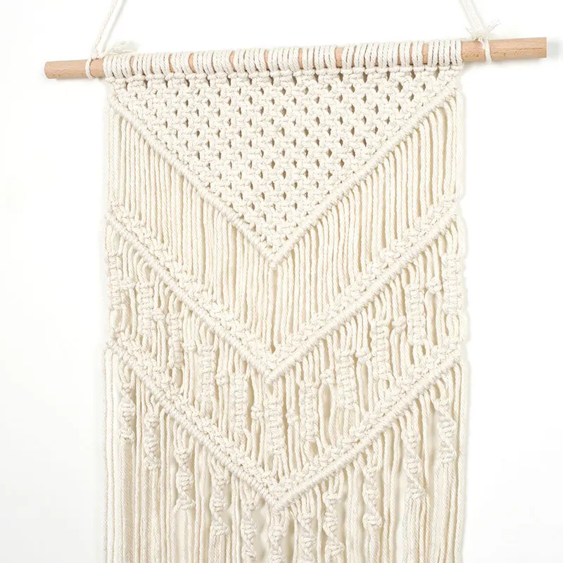 

Pure Hand-woven Cotton Tapestry Nordic Style Wedding Decoration Bedroom Bedside Wall Hanging Family Tapestry