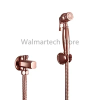 rose gold hot and cold hand held toilet bidet sprayer solid brass bathroom mixer shattaf shower faucet toilet douche kit ap2238