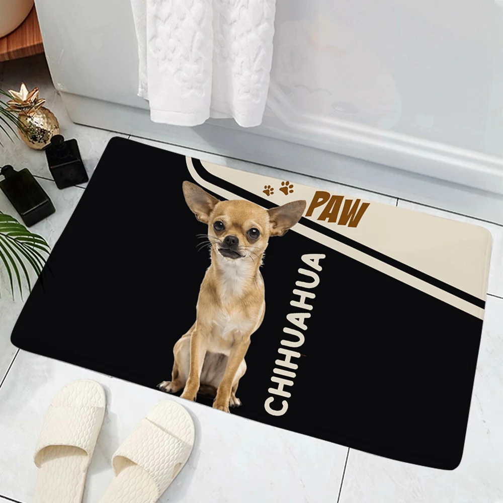 

CLOOCL Please Remember Chihuahua Dog Doormat Decor Print Pet Dog Carpet Flannel Non-Slip Absorption Doormat for Bedroom Kitchen