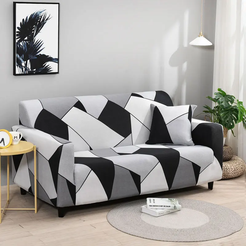 

Square Lattice Printed L Shape Sofa Covers For Living Room Sofa Protector Anti-dust Elastic Stretch Covers For Corner Sofa Cover