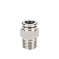 m5 m6 18 14 38 12 bspt male pneumatic 304 stainless steel push in quick connector release air fitting plumbing