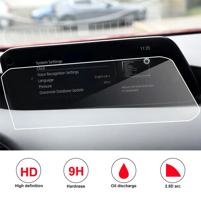 9H tempered glass screen protective film For Mazda 3 8.8Inch 2019 2020 Car Navigation Auto Interior Protective Sticker