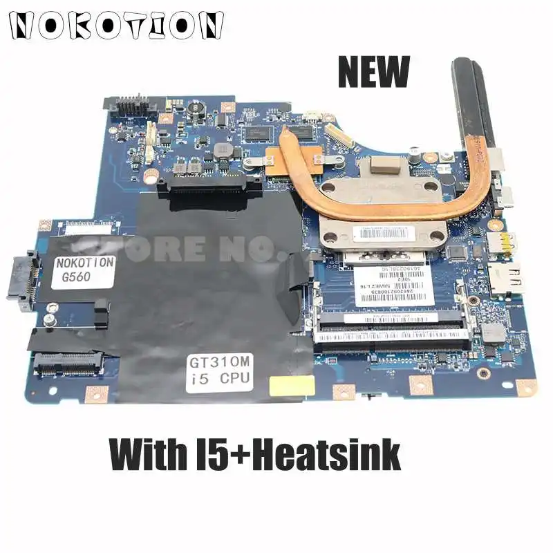 

Материнская плата NOKOTION NIWE2 LA-5752P для Lenovo Z560, G560, GT310M, I5 + радиатор, подходит для LA-5754P, G565, Z565