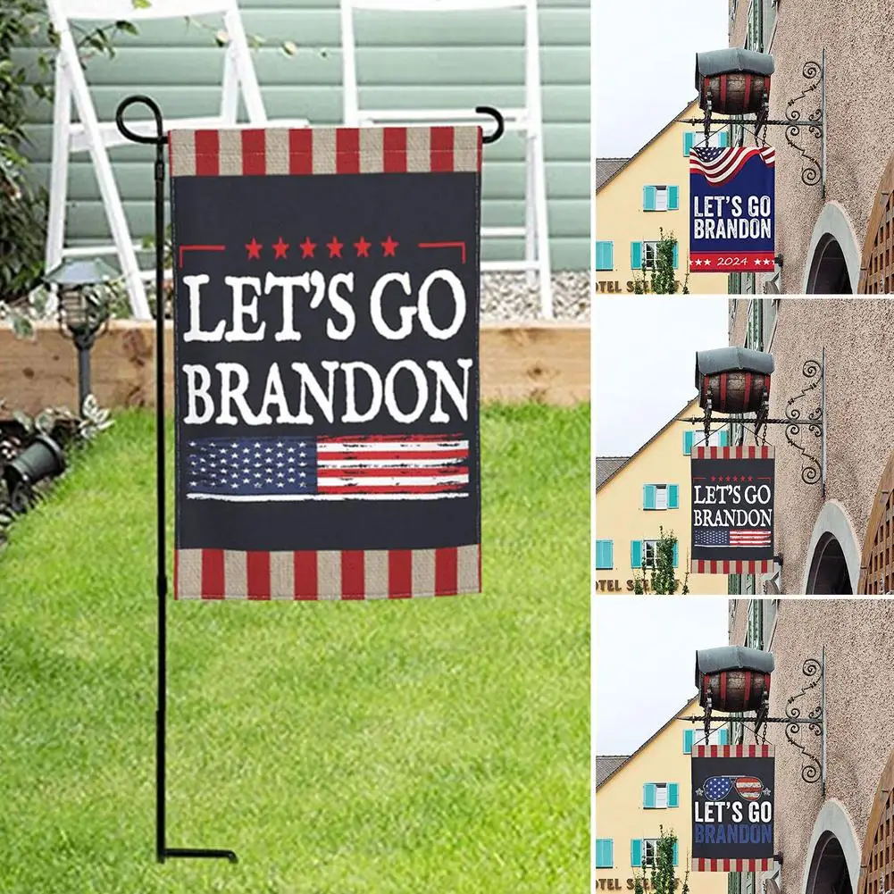 

Флаг Брэндона Let's Go для сада, баннер FJB 2024, американские флаги, двусторонний флаг FJB 45*30 см/15,75*11,81 дюймов, 3 вида стилей Outdoo
