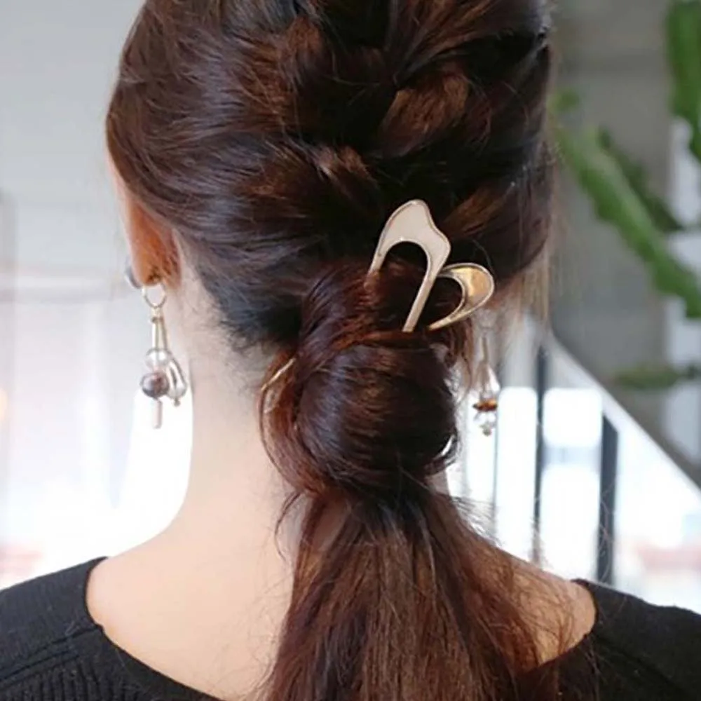 Женская u-образная Винтажная заколка для волос в японском стиле из