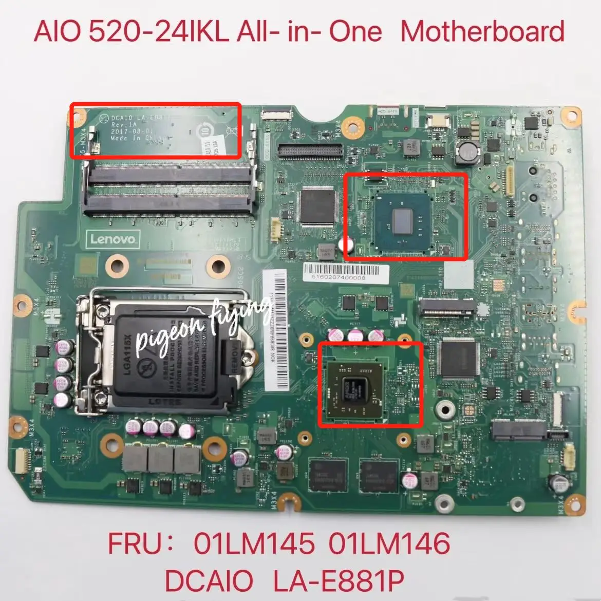 

Материнская плата все-в-одном для Lenovo AIO 520-24IKL Kaby Lake-S B250 R17M 2G с номером фризе 01LM145 01LM146