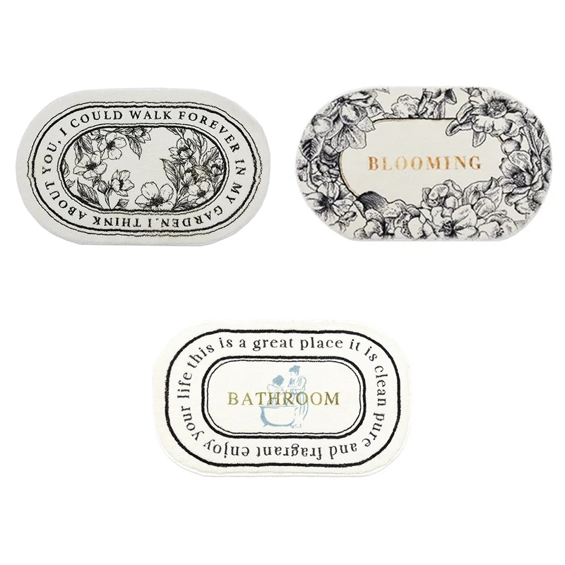 

Non-Slip Bath Mat INS Style Doormat Absorbent Carpets Entrance Mats Balcony Porch Area Rugs Living Room Bathroom