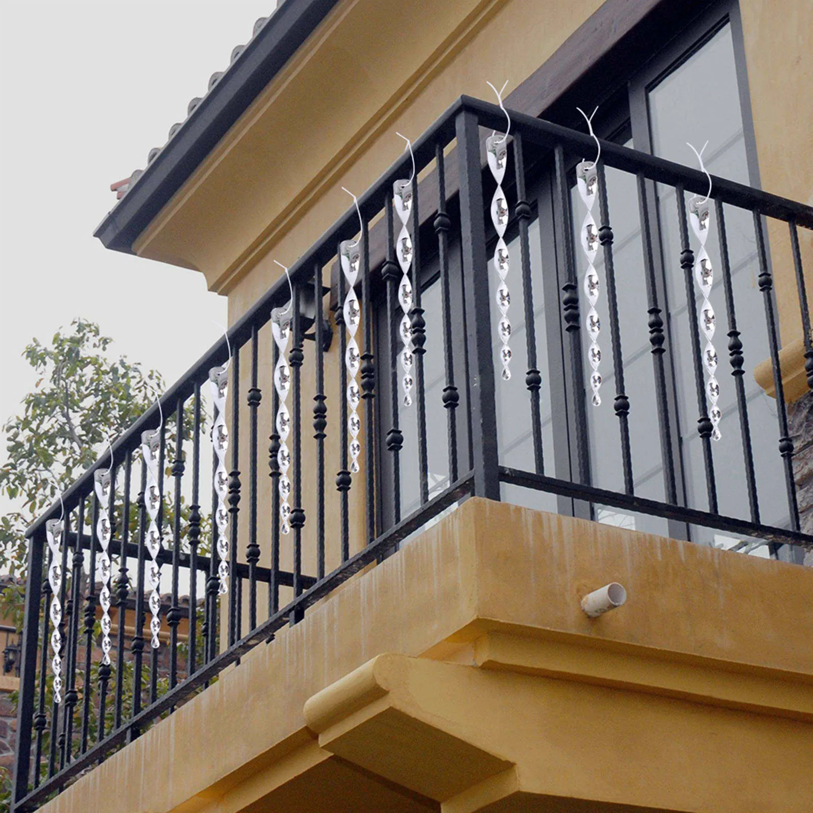 12 шт. отпугиватель птиц вращающийся стержень отражающий ветер спиральное